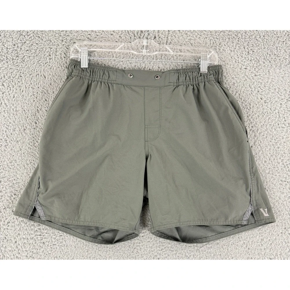 Vuori Trail Short Lined Mens Medium Green Athletic Running Hiking Zip Pocket